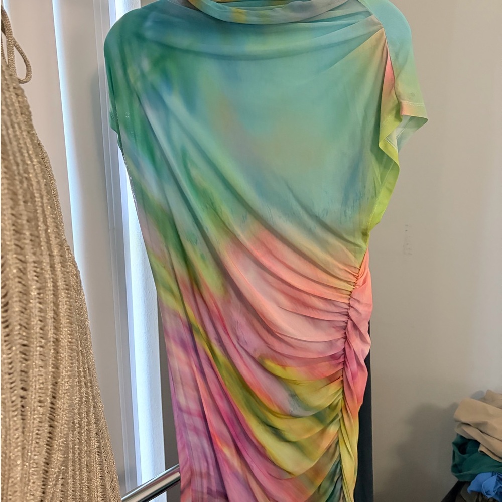 Anthropologie Multicolor Asymmetrical Dress